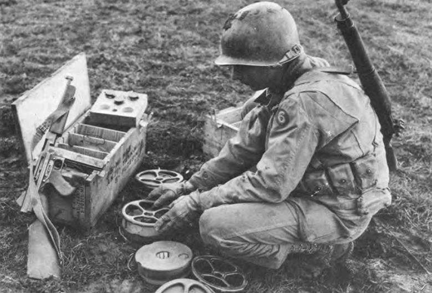 Unexploded anti-tank mines
