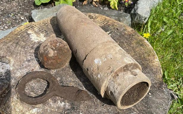 Spent 28lb practice bomb found in north wales